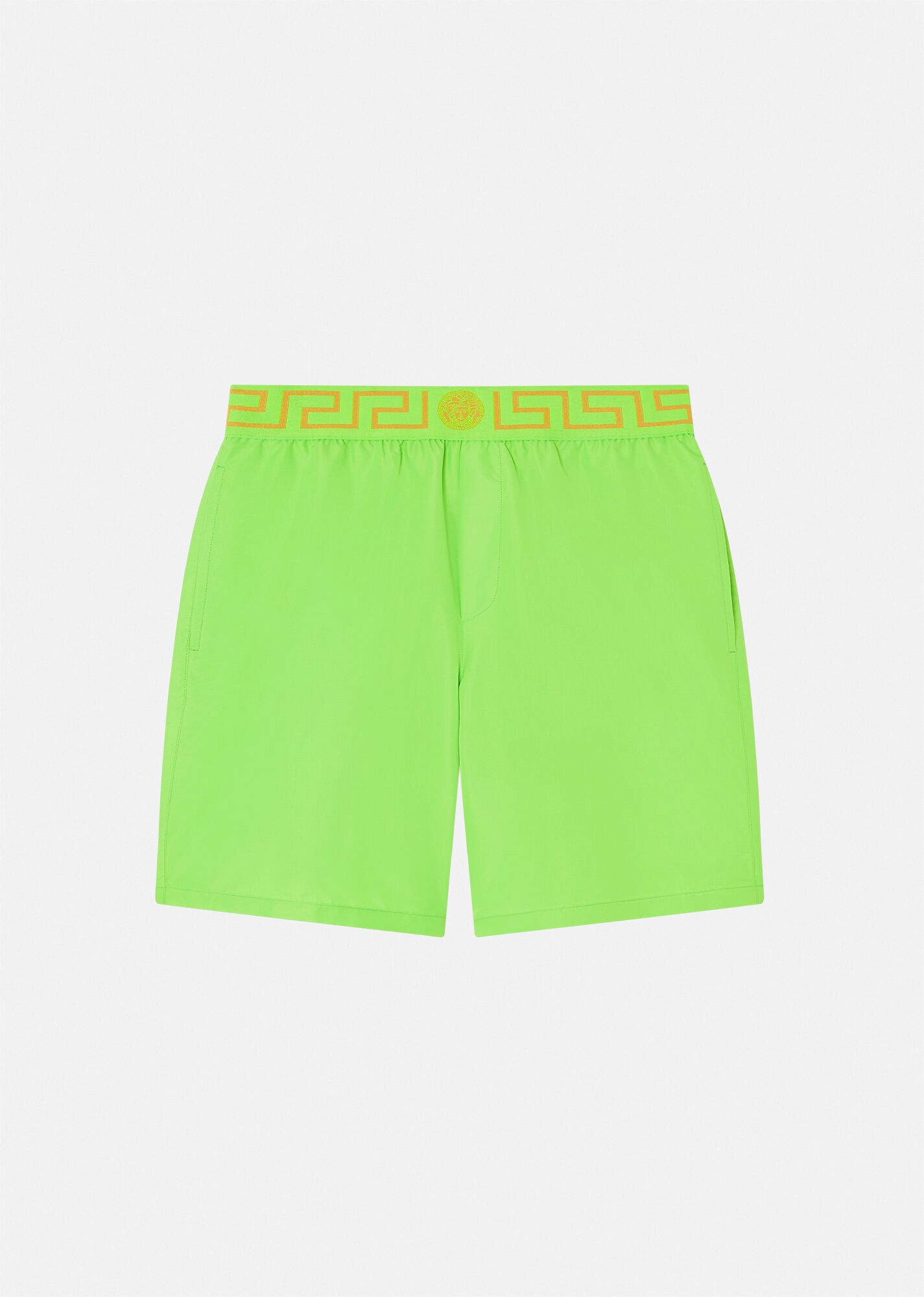 Mid-length Greca Border Swim Shorts - 1