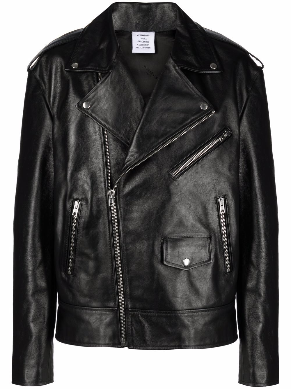 leather biker jacket - 1