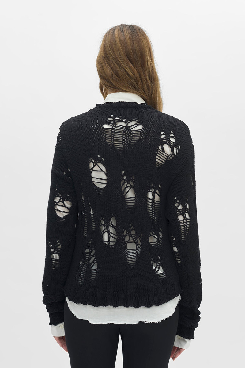 Digna Distressed Comfort Crew Neck Sweater 3