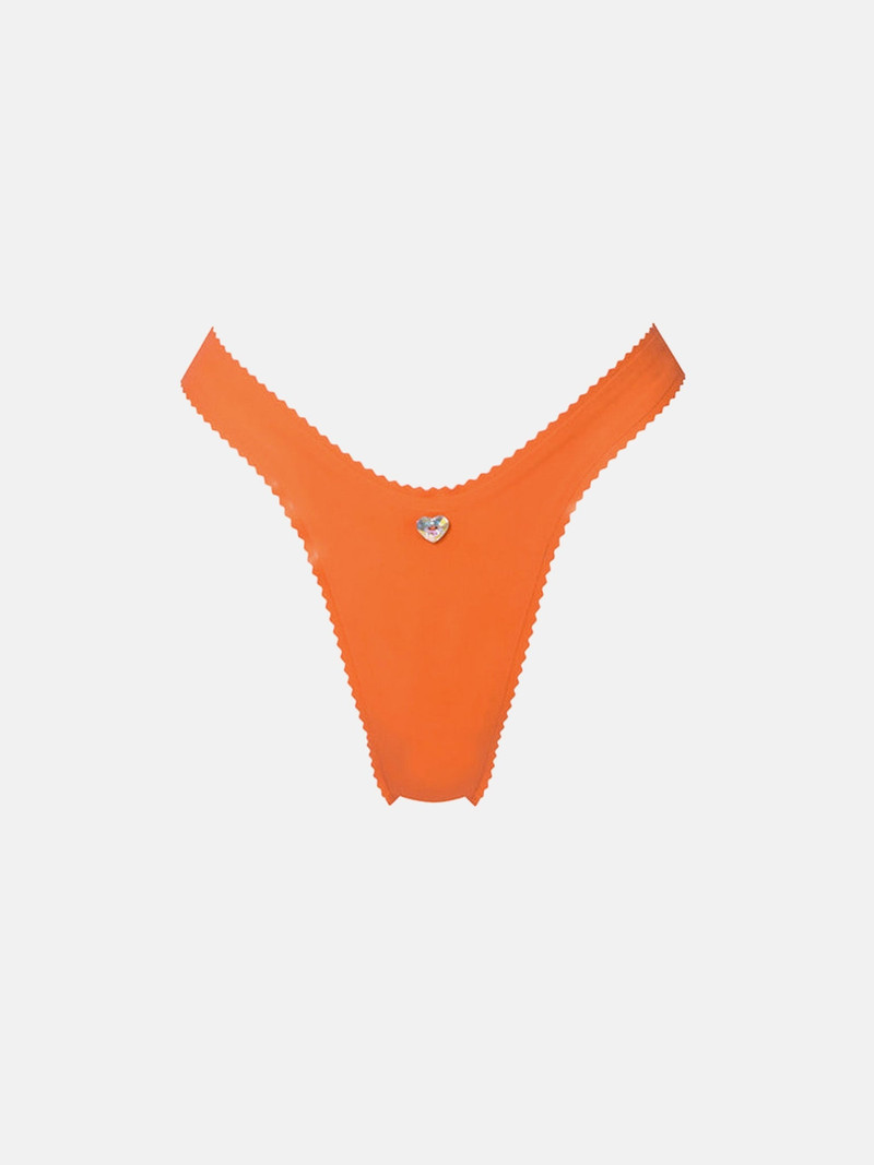 LATEX CARPENTER THONG TANGERINE 1