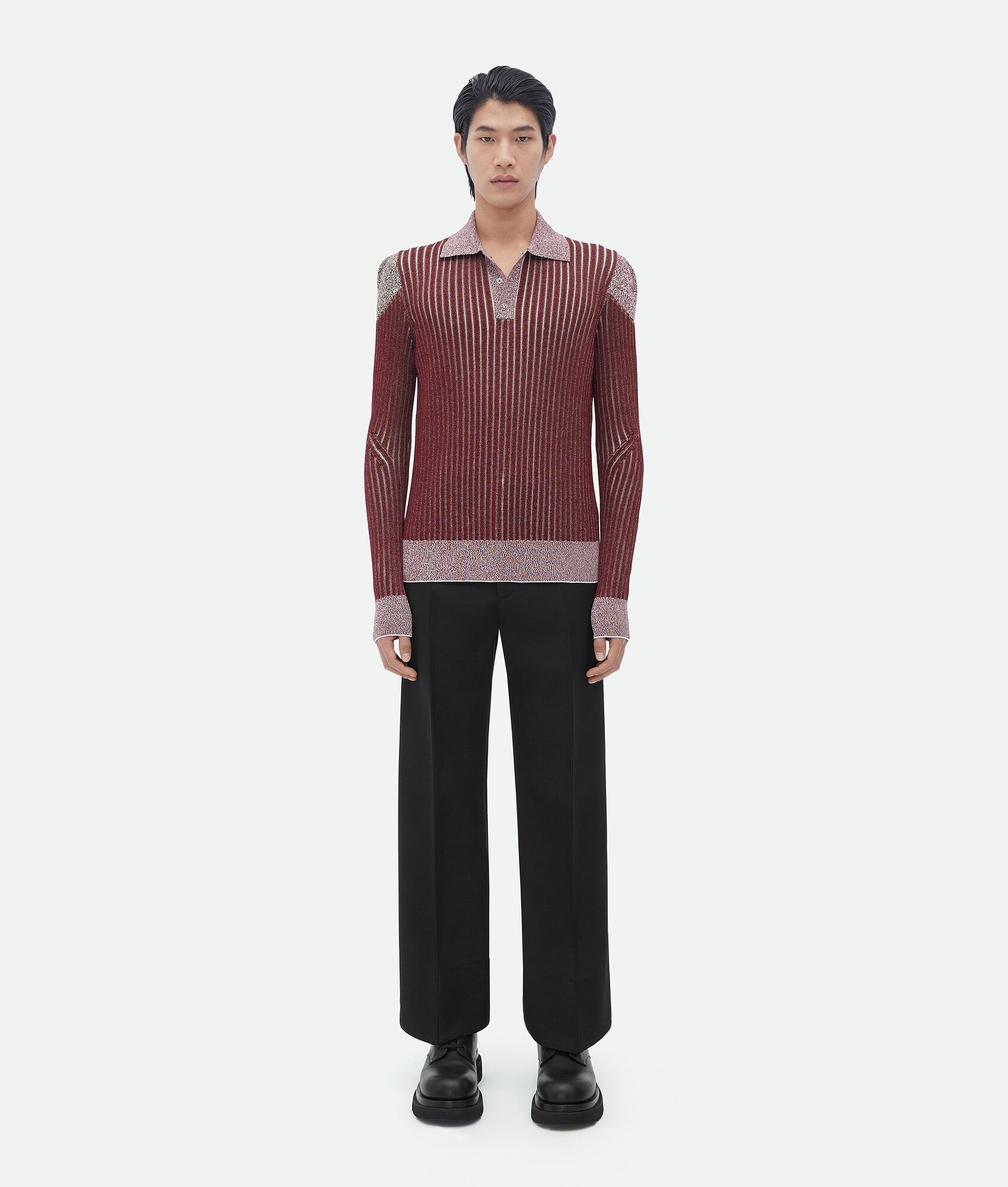 ribbed cotton polo - 3