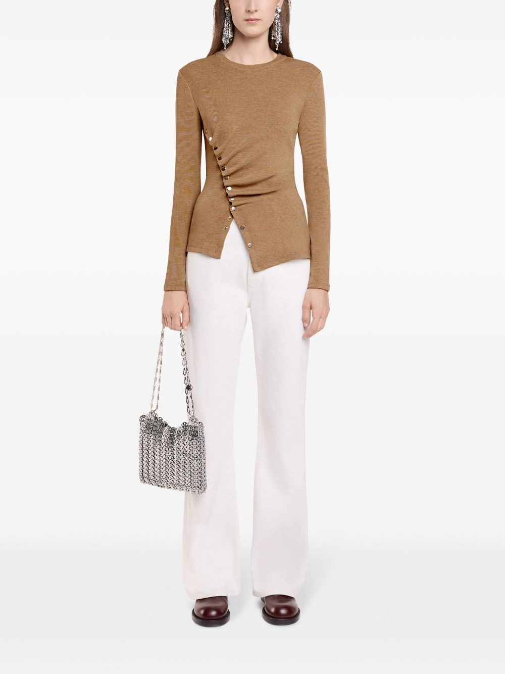 Temporary draped-detail knitted top - 2