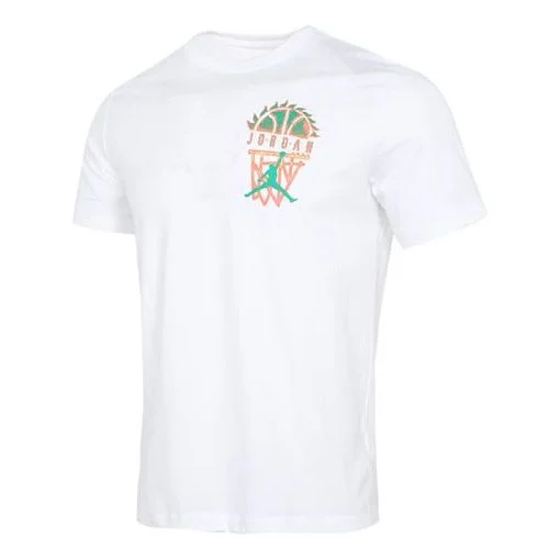 Air Jordan MENS DNA Casual Sports Knit Crew-neck Short Sleeve White CZ8060-100 - 1