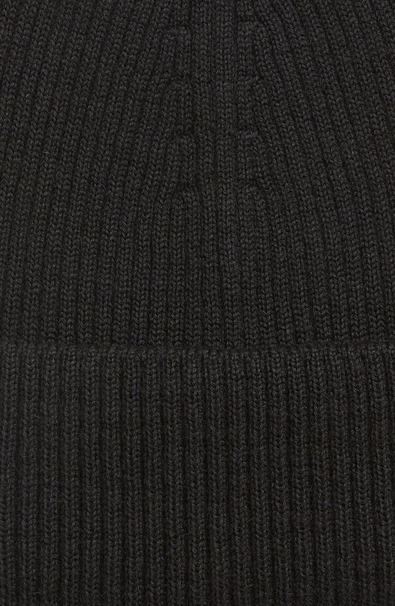 OUR LEGACY Merino Wool Rib Beanie in Black Rustic Merino at Nordstrom - 2