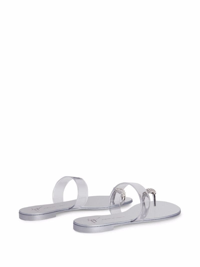 Ring Ghost metallic-finish flat sandals - 5