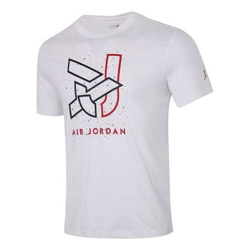 Air Jordan Casual Sports Round Neck Short Sleeve White CN3585-100 - 1