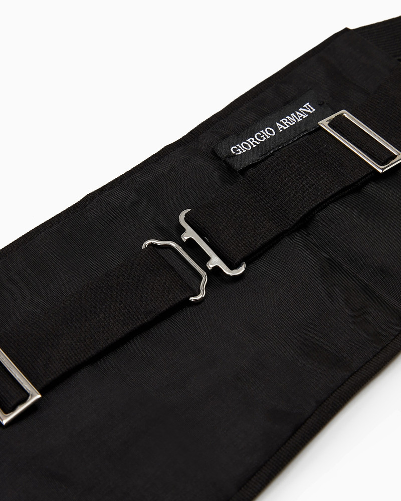 GIORGIO ARMANI Silk-satin tuxedo cummerbund outlook