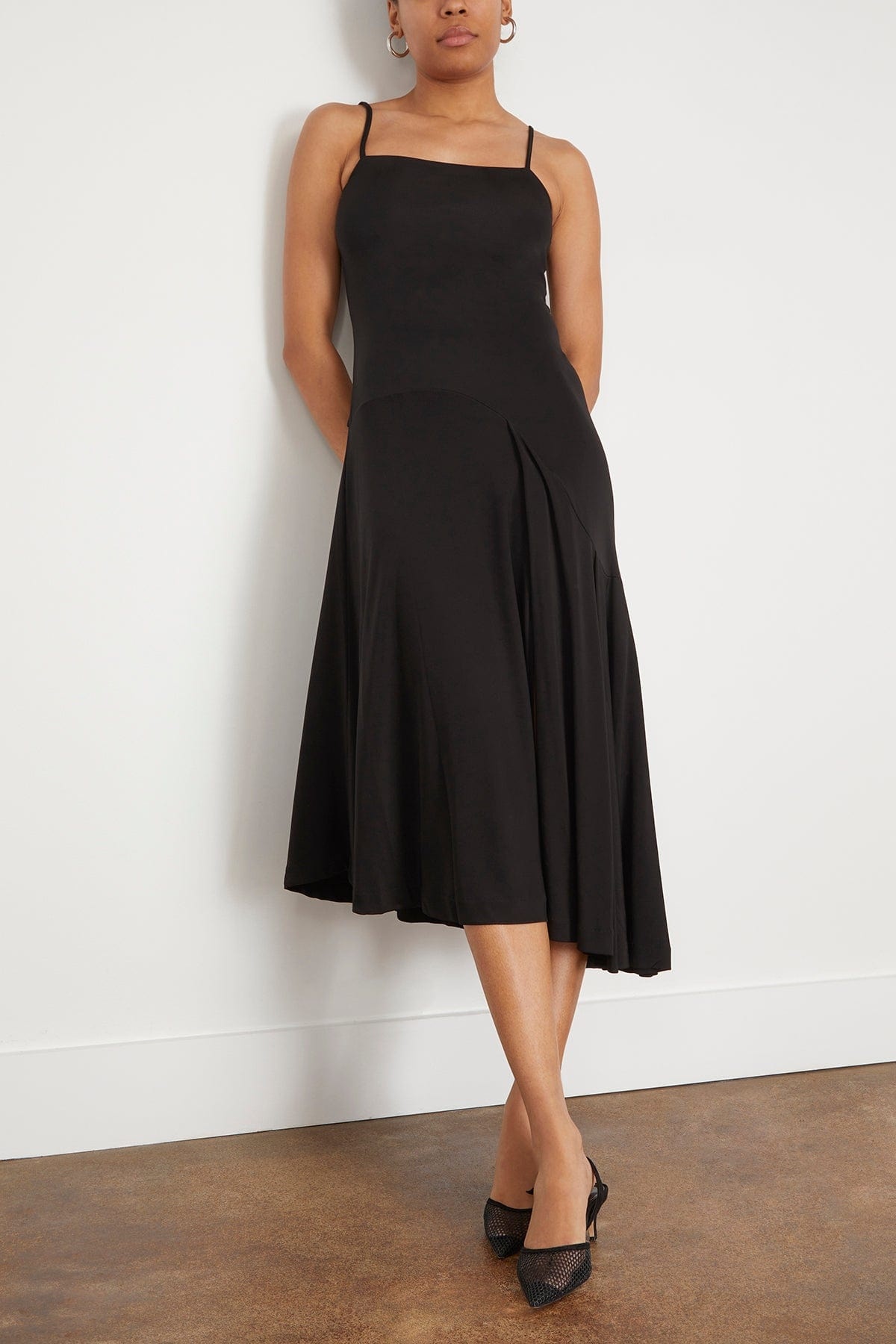 Contour Seam Dress in Black - 3