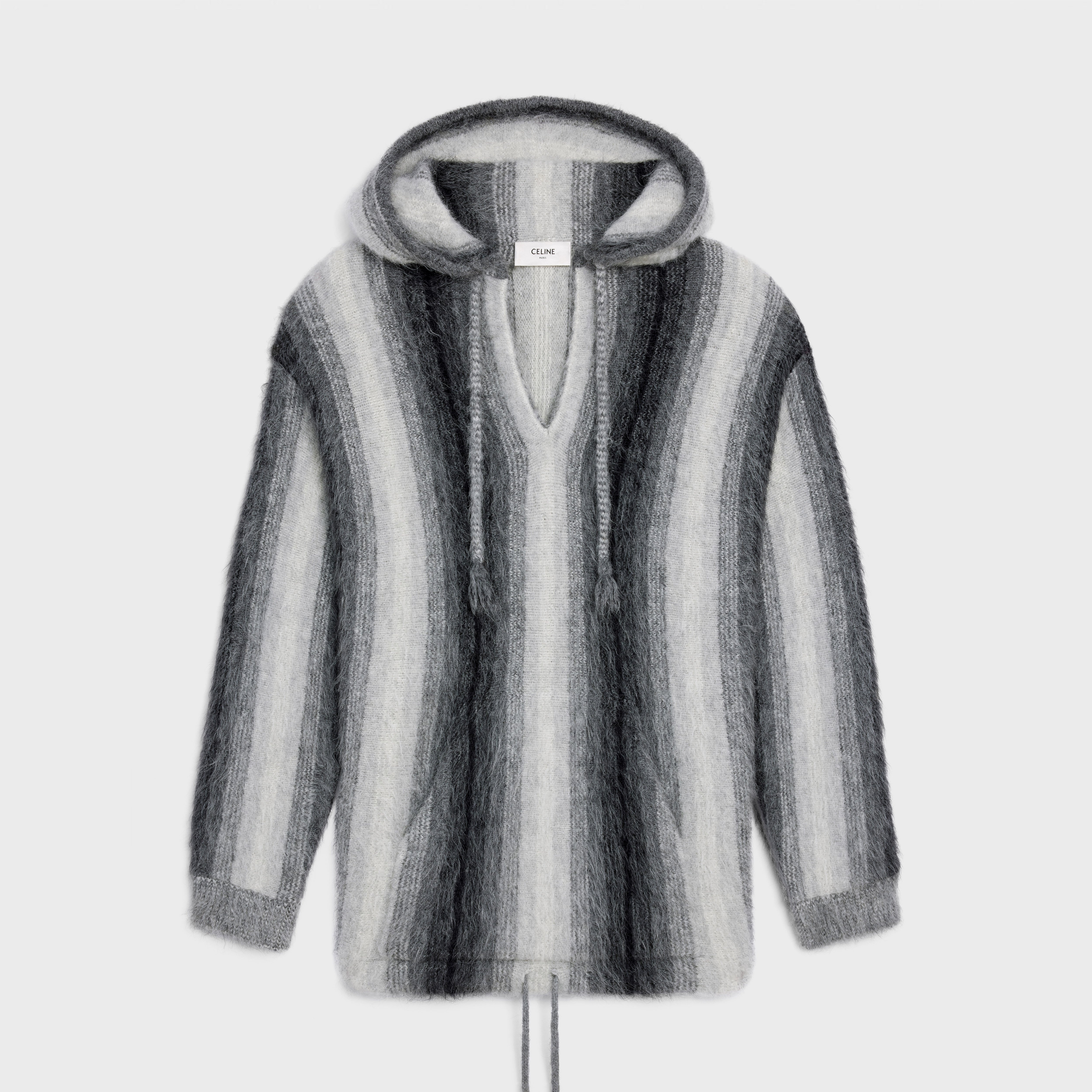 OVERSIZED BAJA PULLOVER IN STRIPED ALPACA WOOL - 1