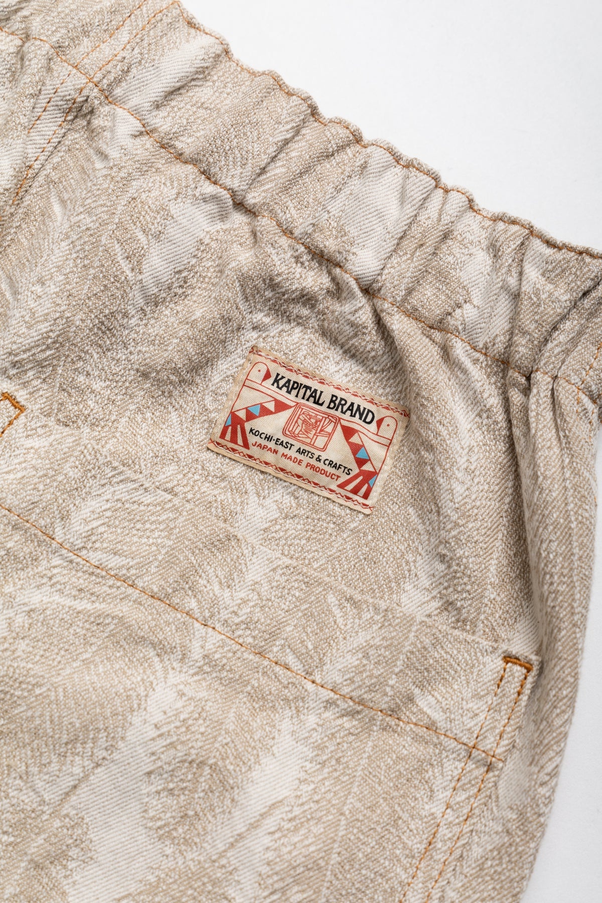 12oz MAGPIE Denim W-Knee EASY Baggy Pants - Ecru - 12