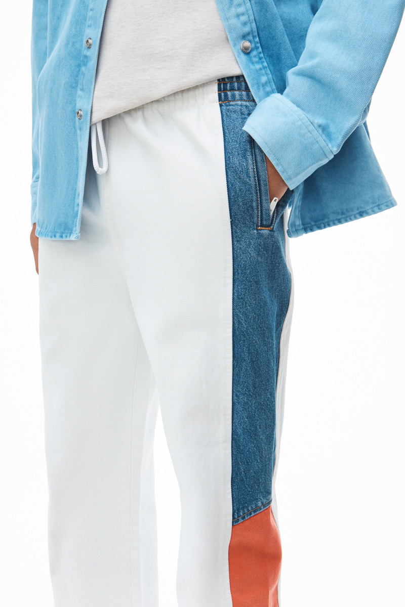 TRACK JOGGER PANTS IN COLORBLOCK DENIM 3
