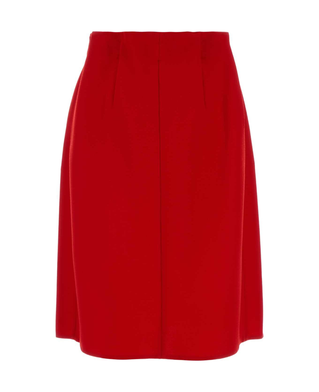 Red Wool Skirt - 2