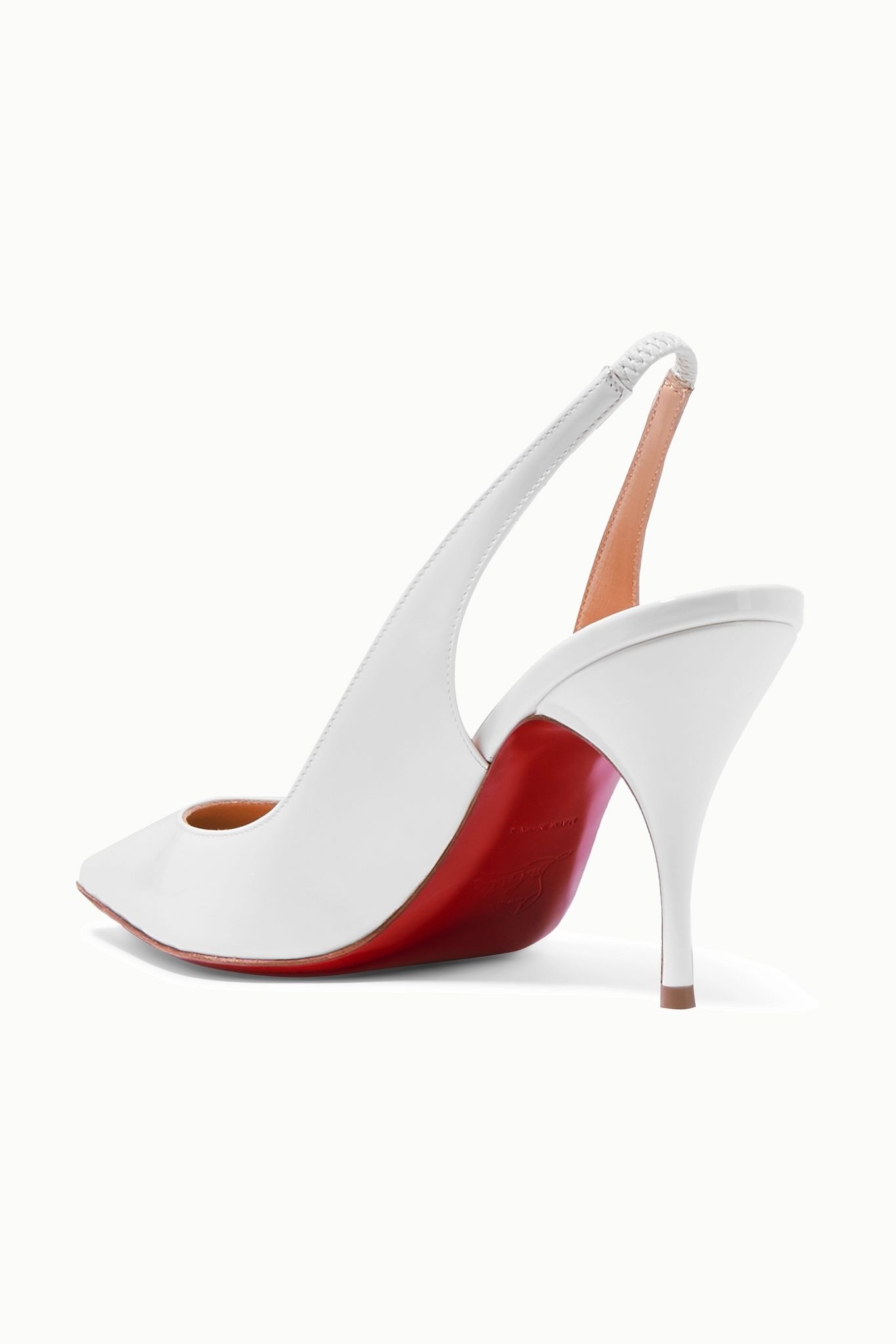 Clare 80 patent-leather slingback pumps  - 4