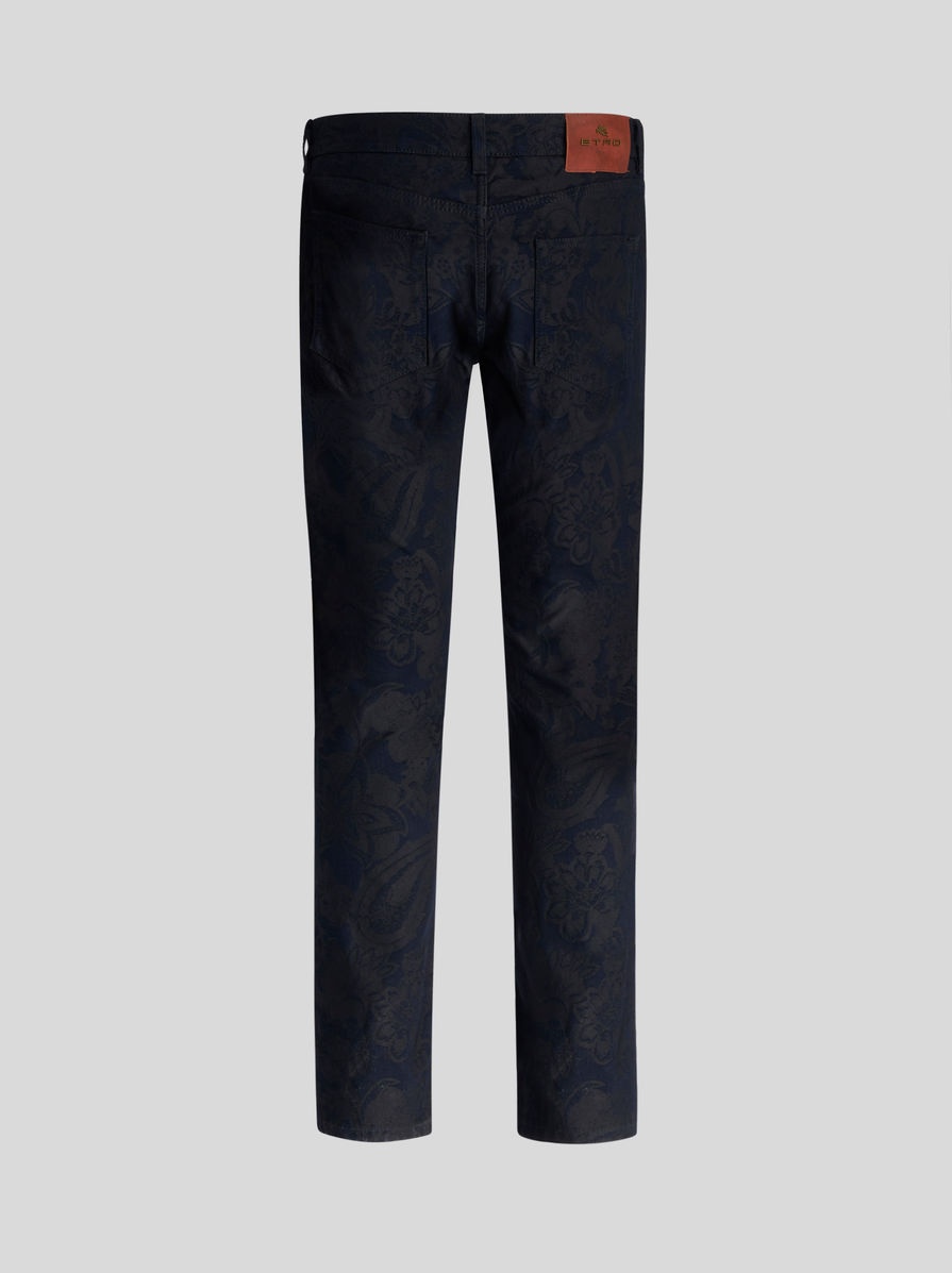 COTTON JACQUARD JEANS - 2