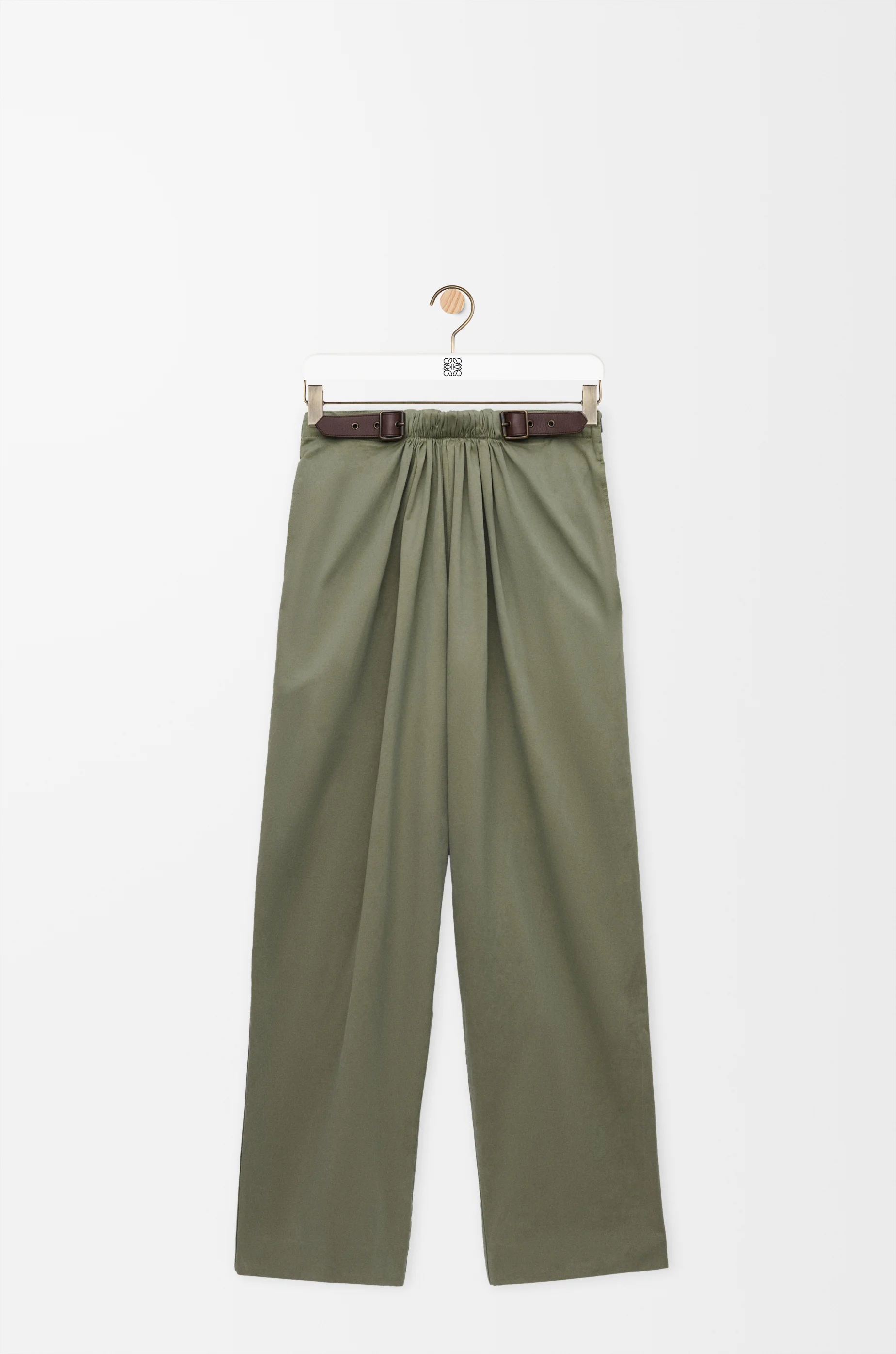 Belted trousers in cotton - 1