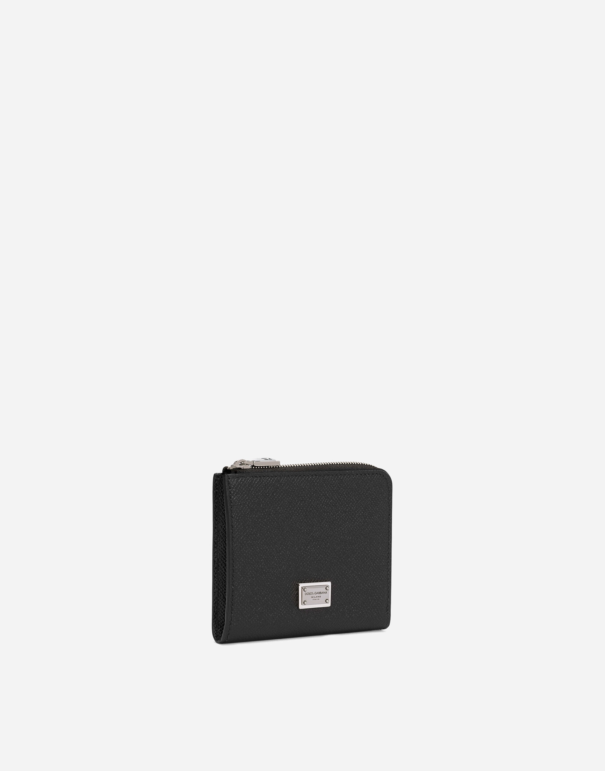 Calfskin card holder with branded plate - 2