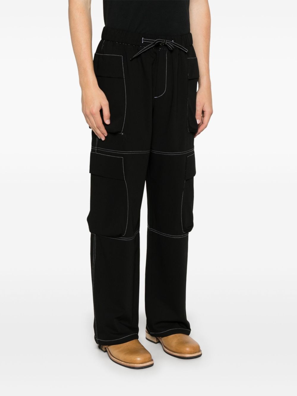 drawstring cargo pants - 3