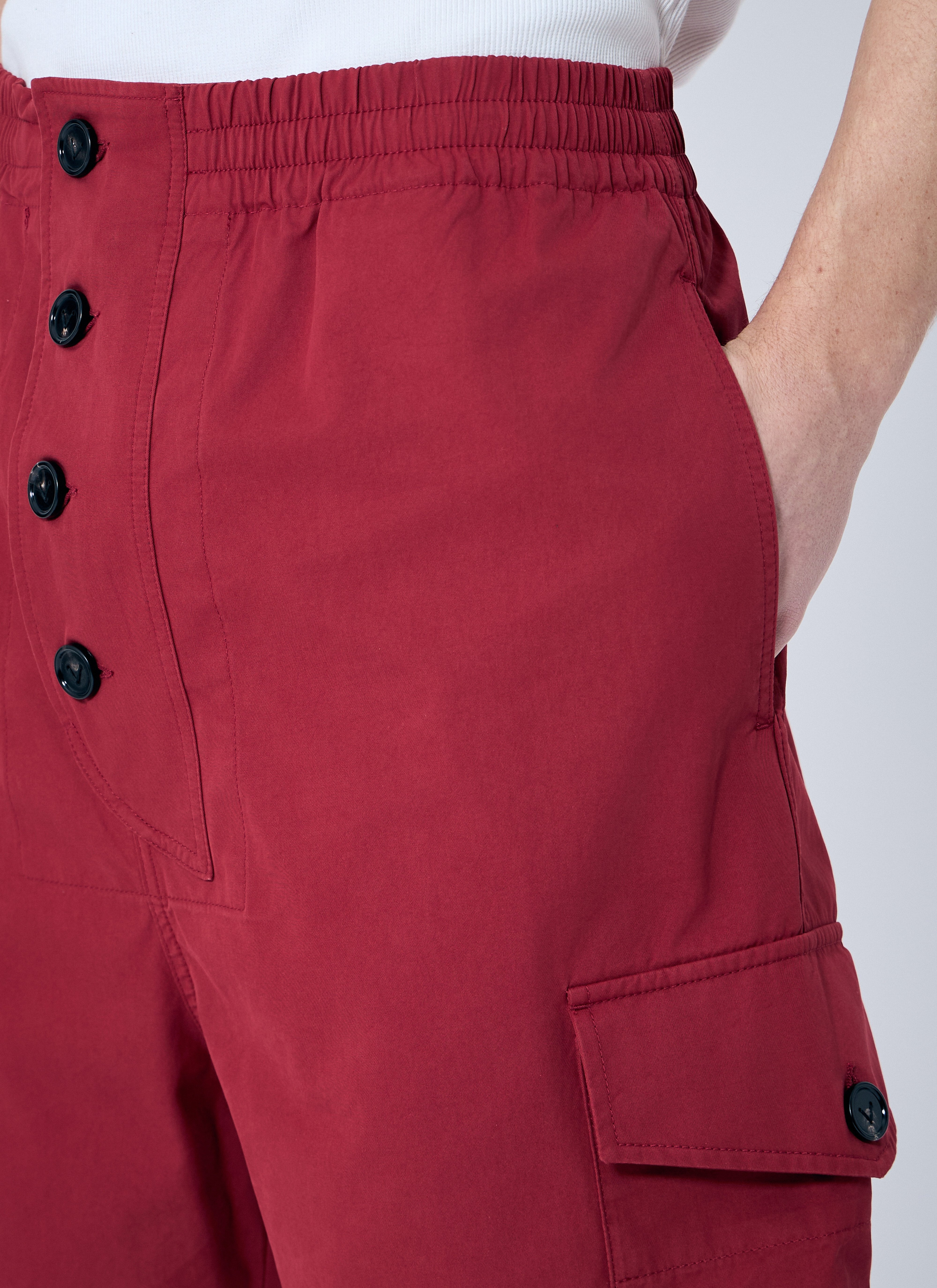 Bottega Veneta Men Light Cotton Twill Shorts - 5