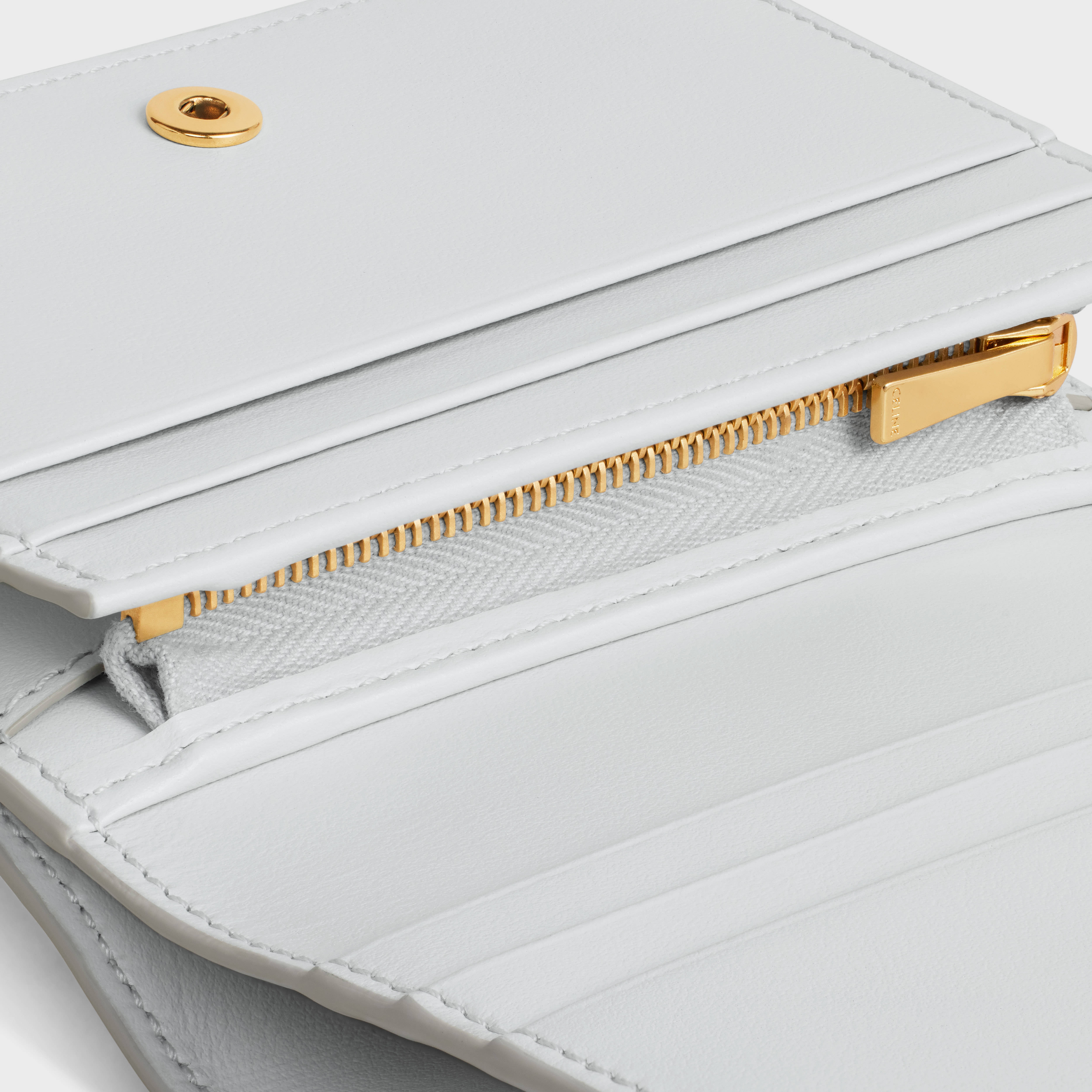 TRIOMPHE COMPACT WALLET in Shiny calfskin - 5