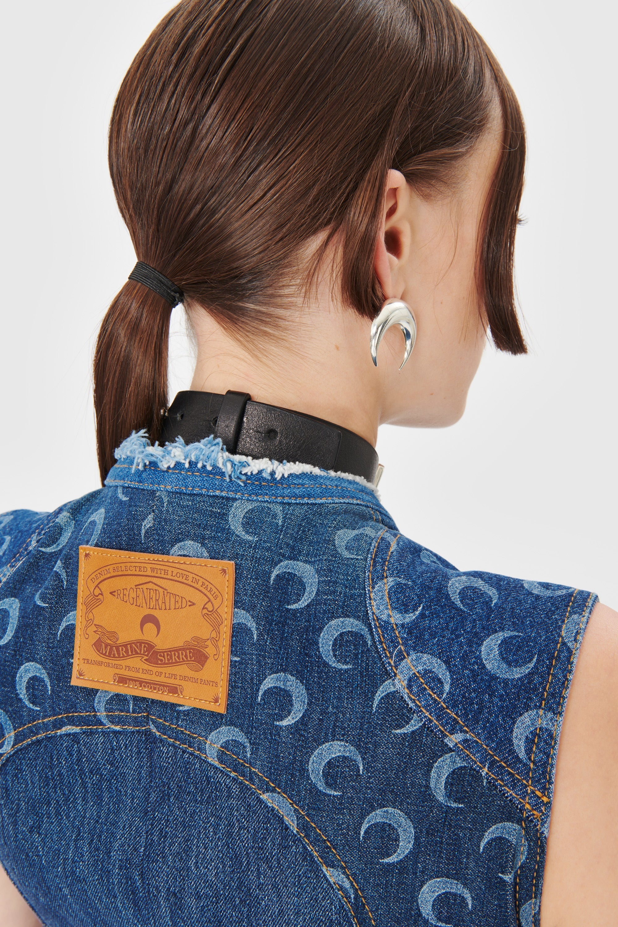 Regenerated Denim Evening Dress - 5