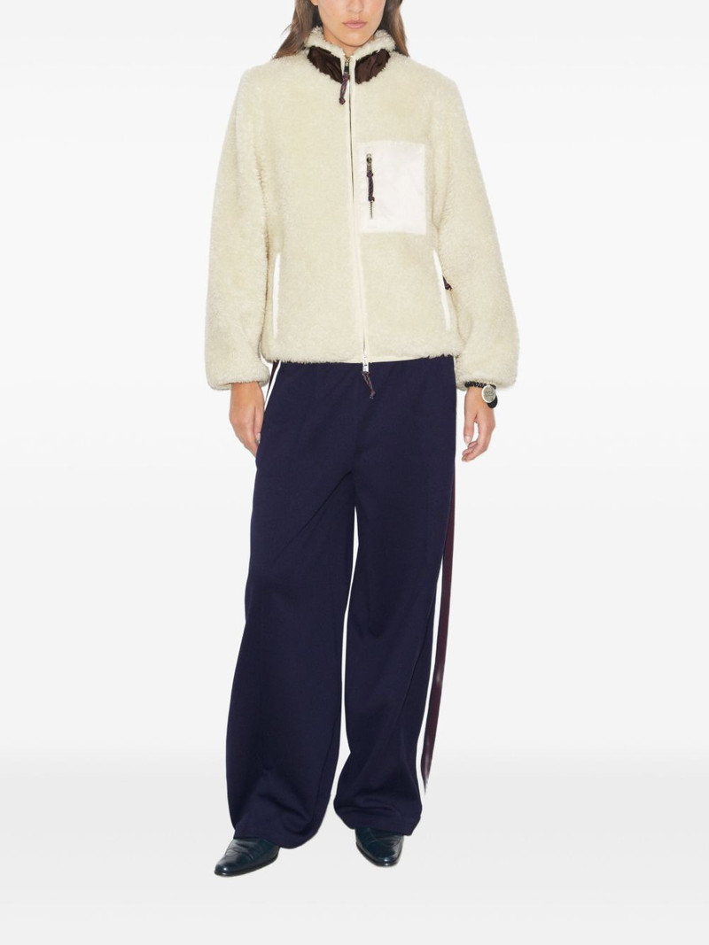 TORY BURCH fleece colourblock jacket outlook