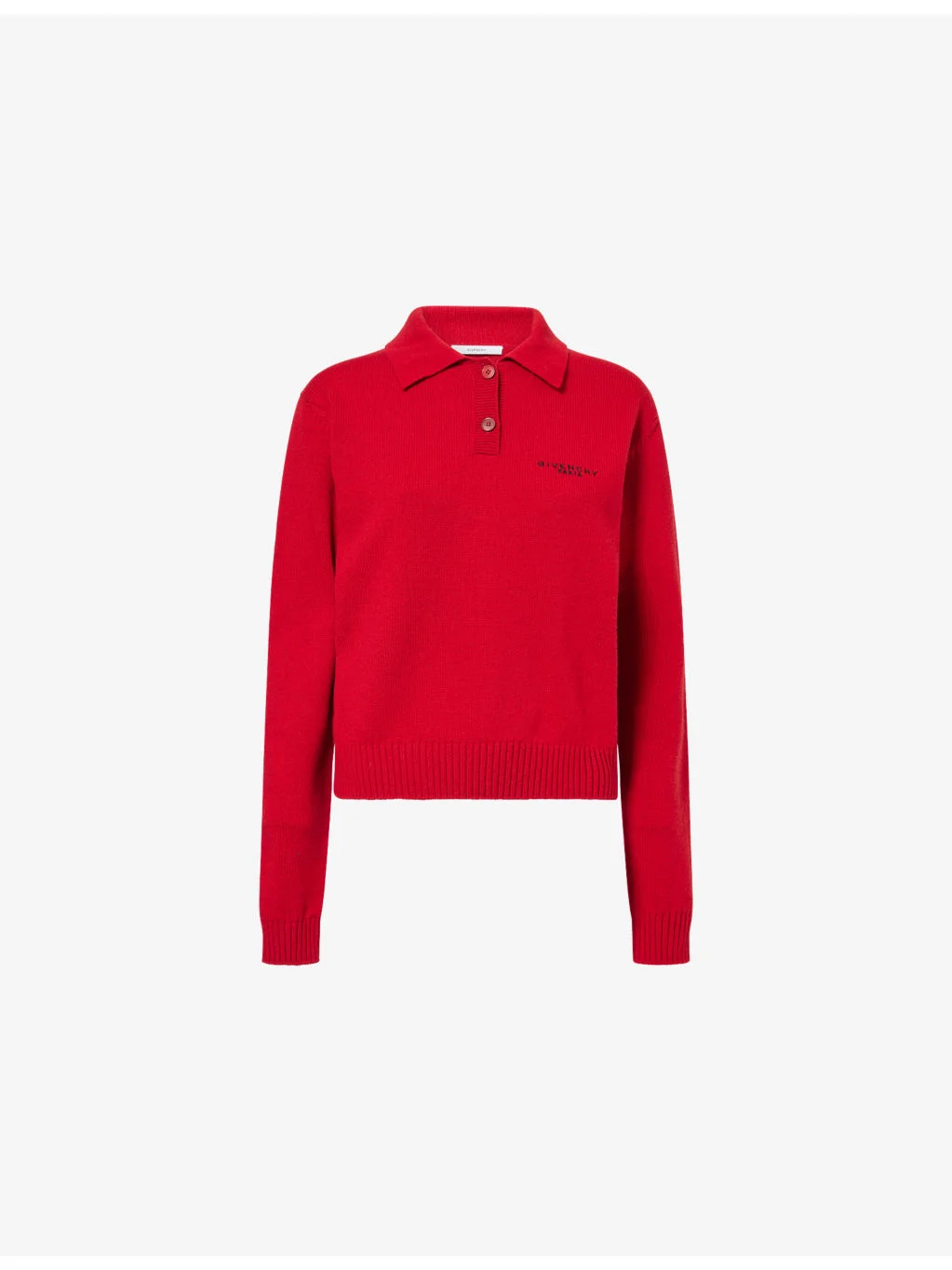 Logo-Embroidered Wool and Cashmere-Blend Polo Jumper - 1