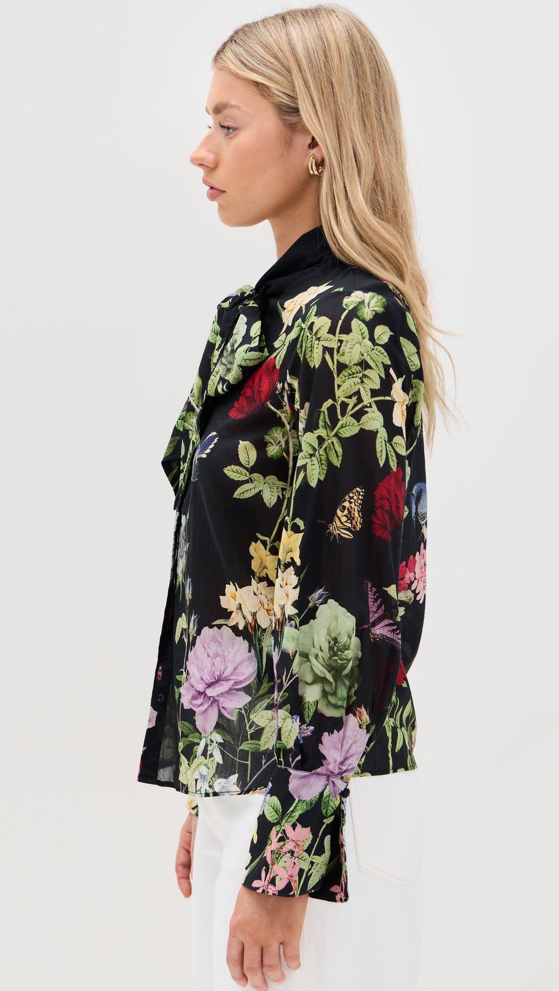 Lloyd Slit Sleeve Button Down Blouse - 3