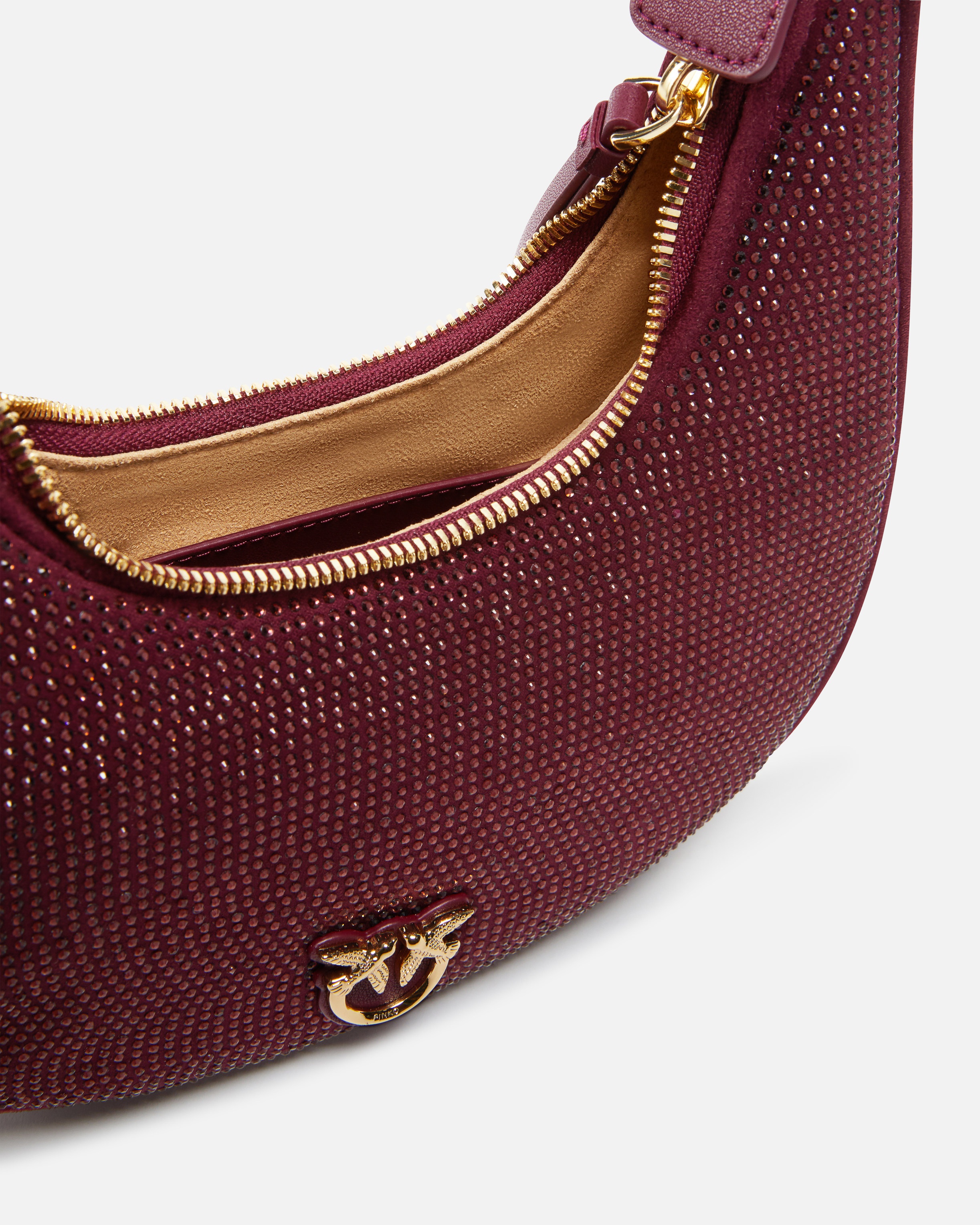 FULLY RHINESTONED MINI BRIOCHE BAG HOBO - 4