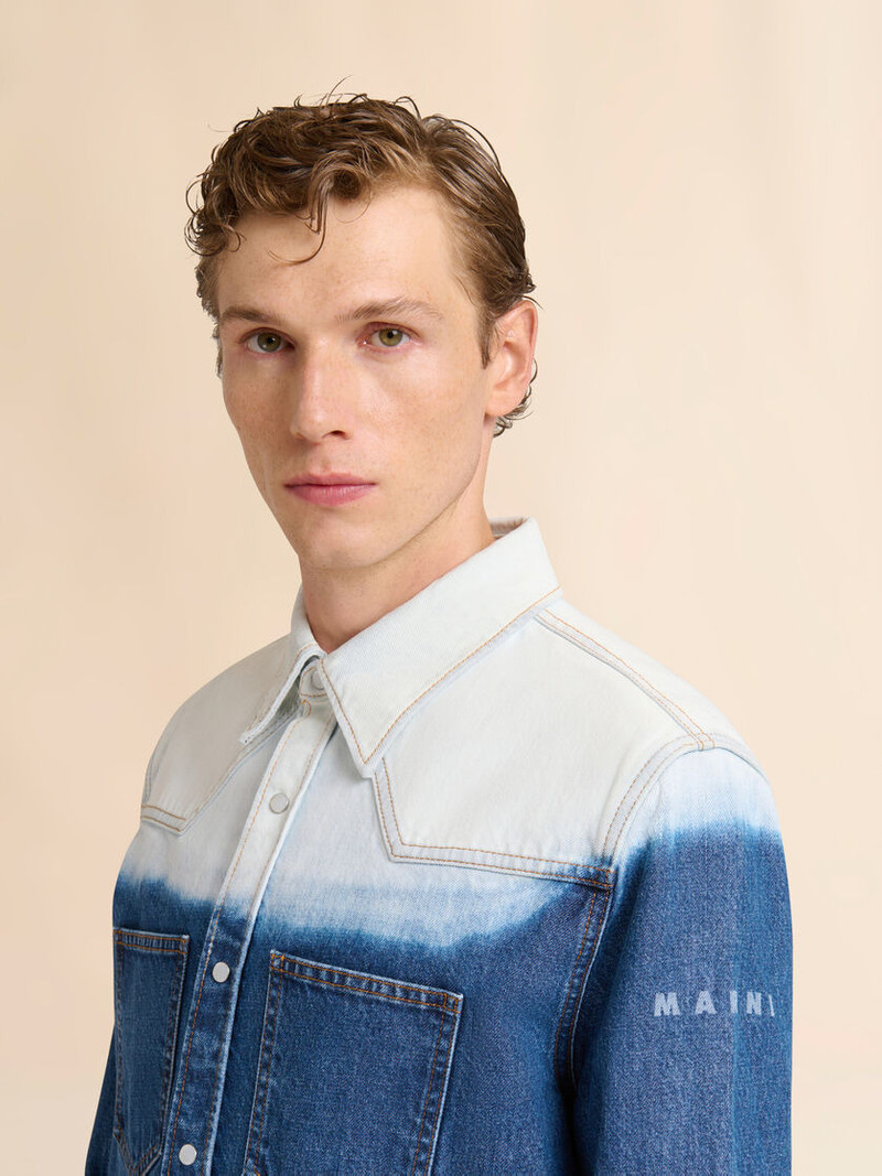 BLUE DENIM SHIRT WITH DEGRADÉ FINISH 4