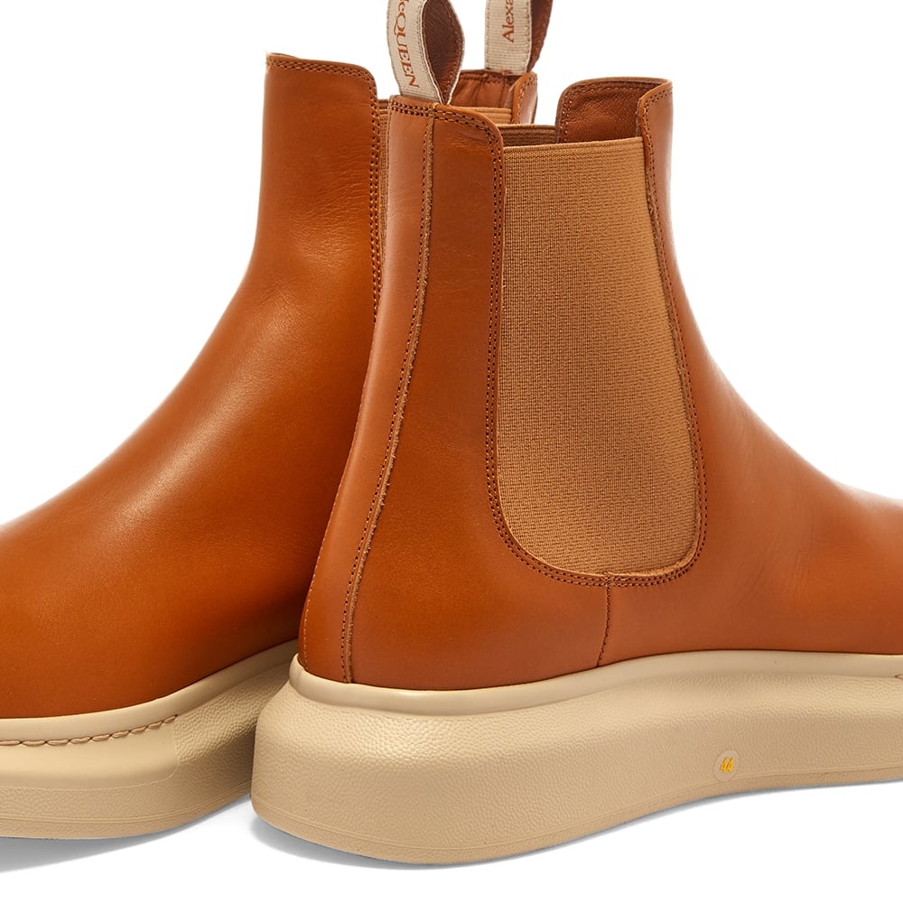 Alexander McQueen Leather Wedge Sole Chelsea Boot - 4