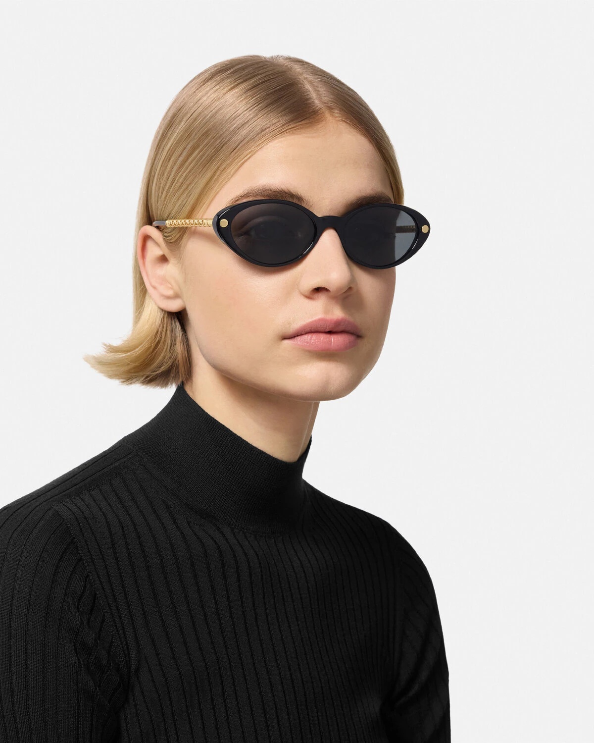 Tubular Greca Oval Sunglasses - 4