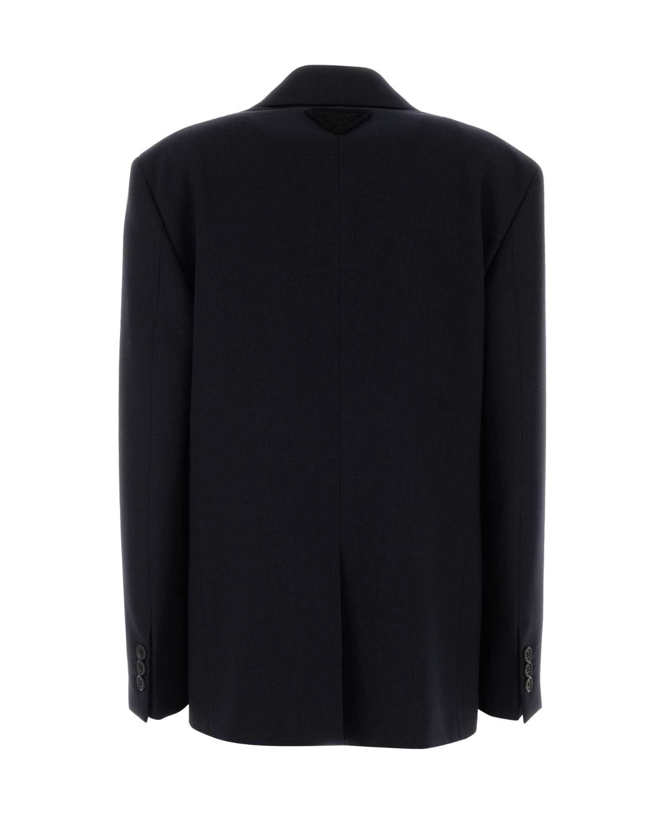 Midnight Blue Wool Blazer - 2