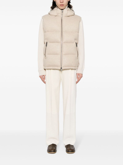 Brioni quilted hooded gilet outlook