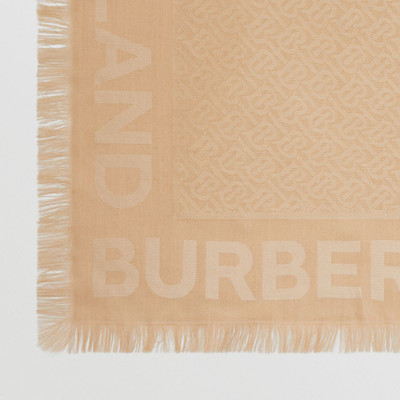 Burberry Monogram Silk Wool Jacquard Large Square Scarf outlook