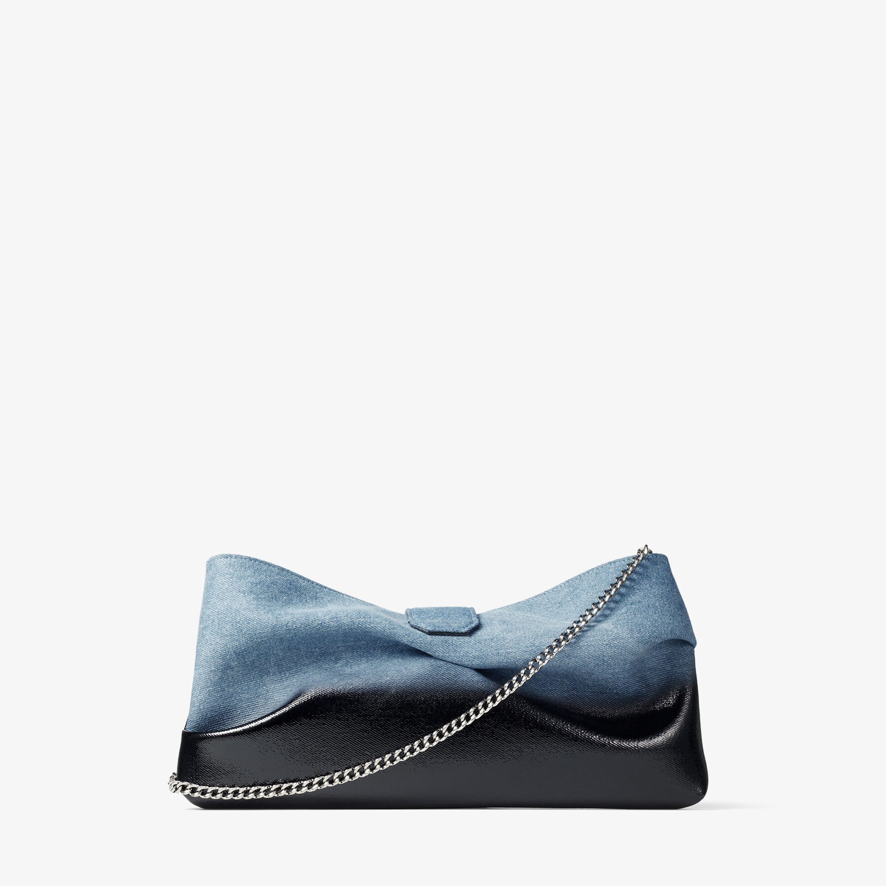 Madeline Soft Clutch
Black Dipped Denim Soft Clutch Bag with Crystal Buckle - 6