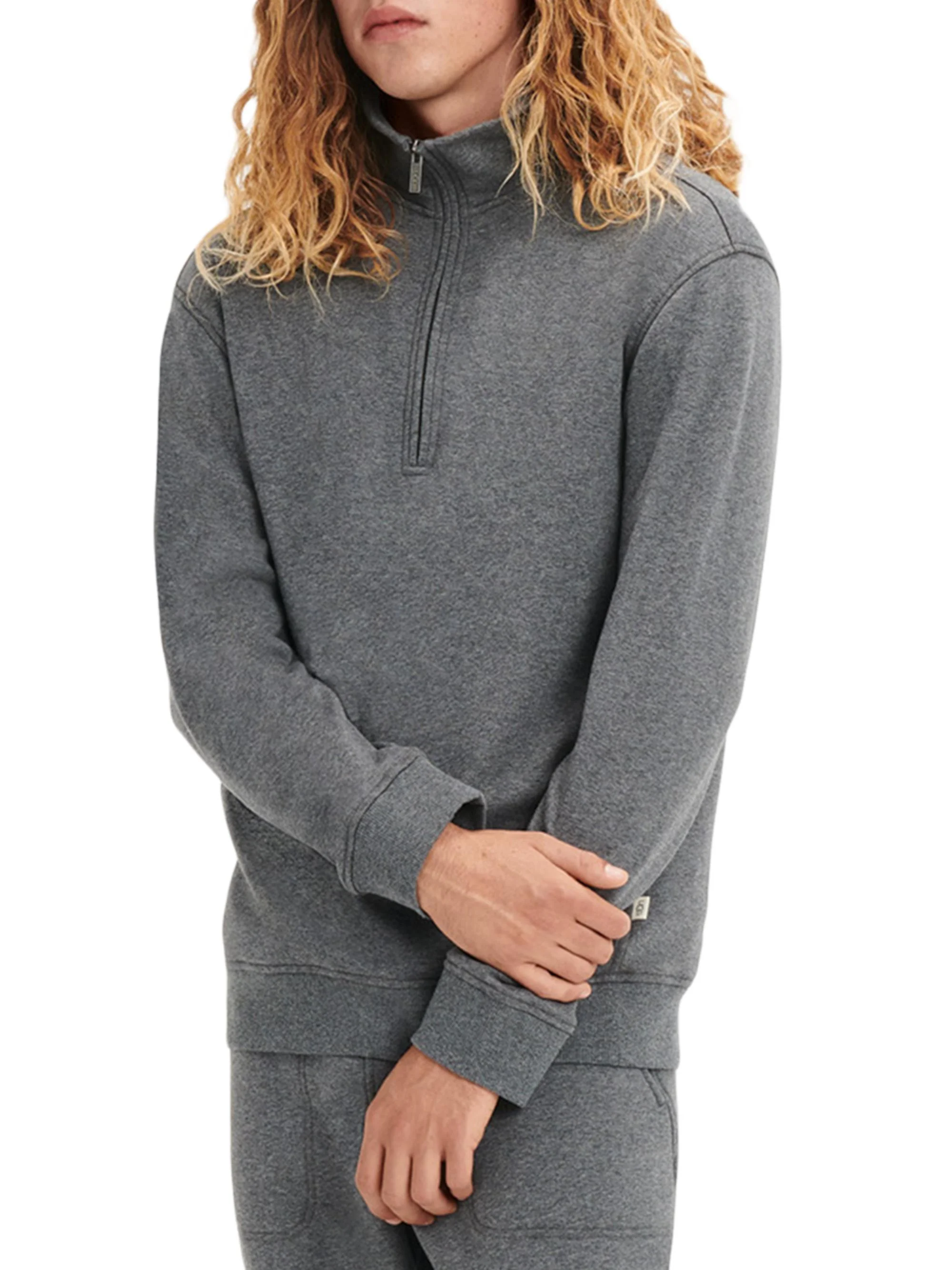 Men's Zeke Quarter-Zip Sweater - Charcoal - 1