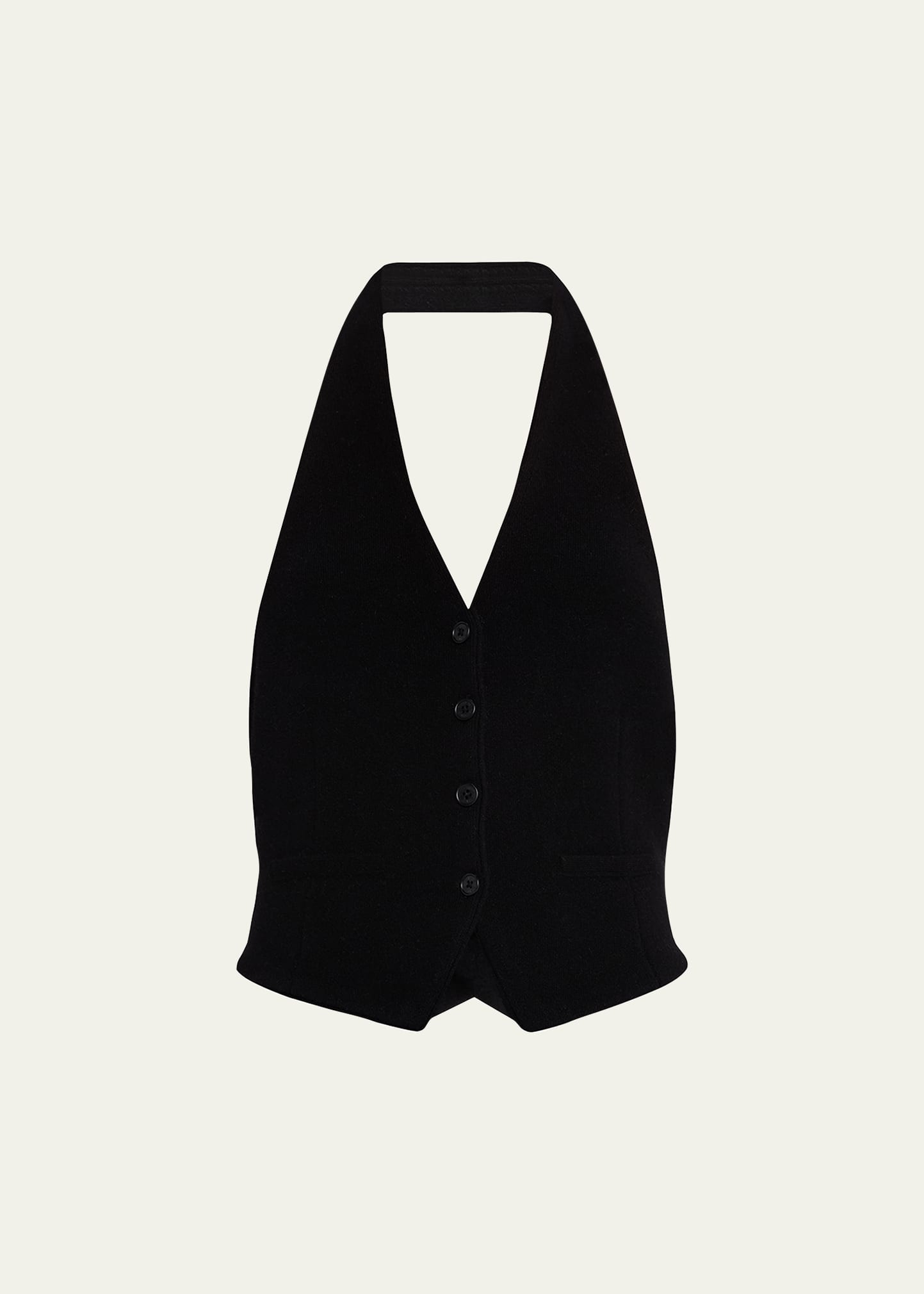 Tailored Cashmere Halter Vest - 1