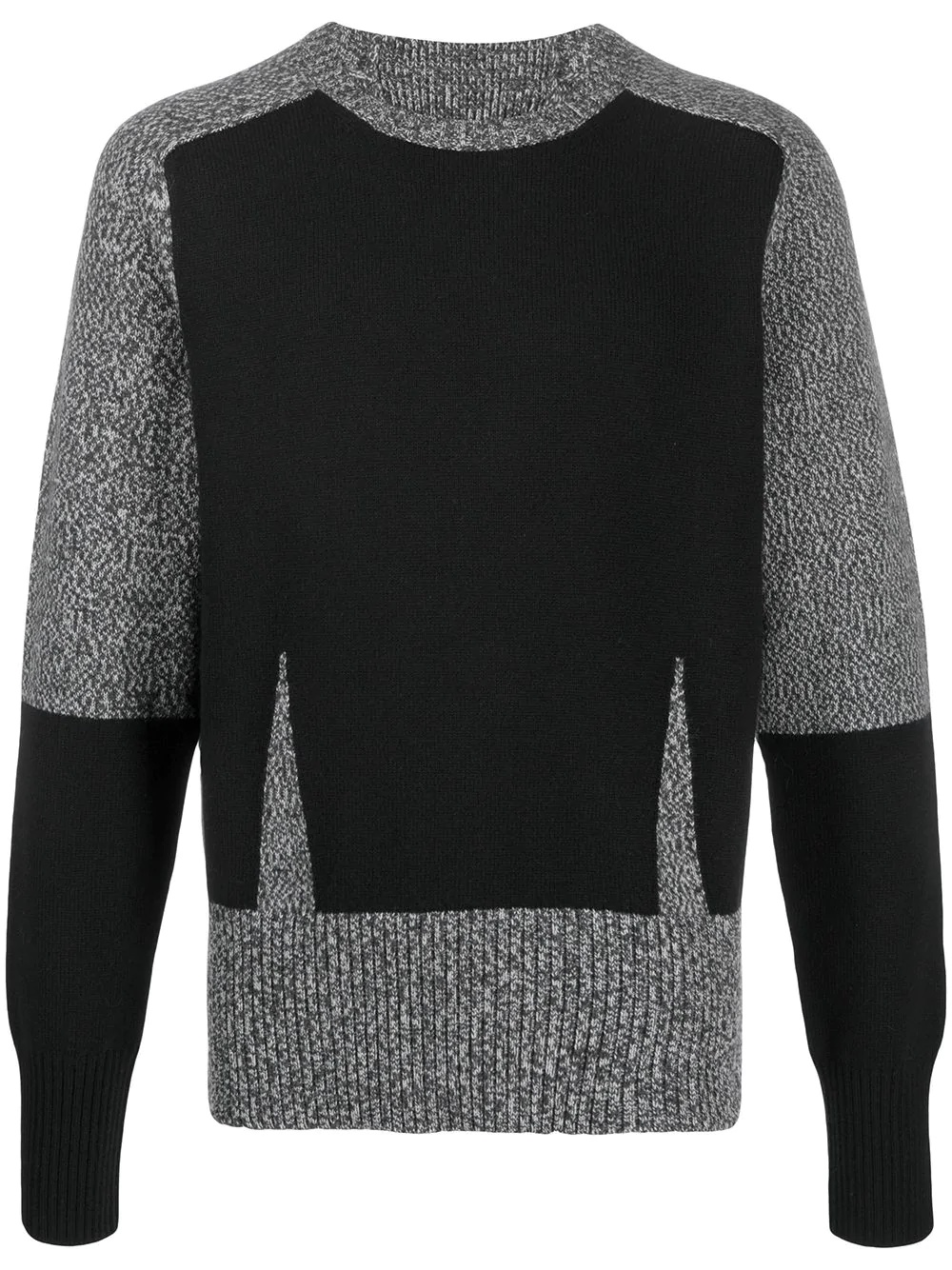 colour-block knitted jumper - 1