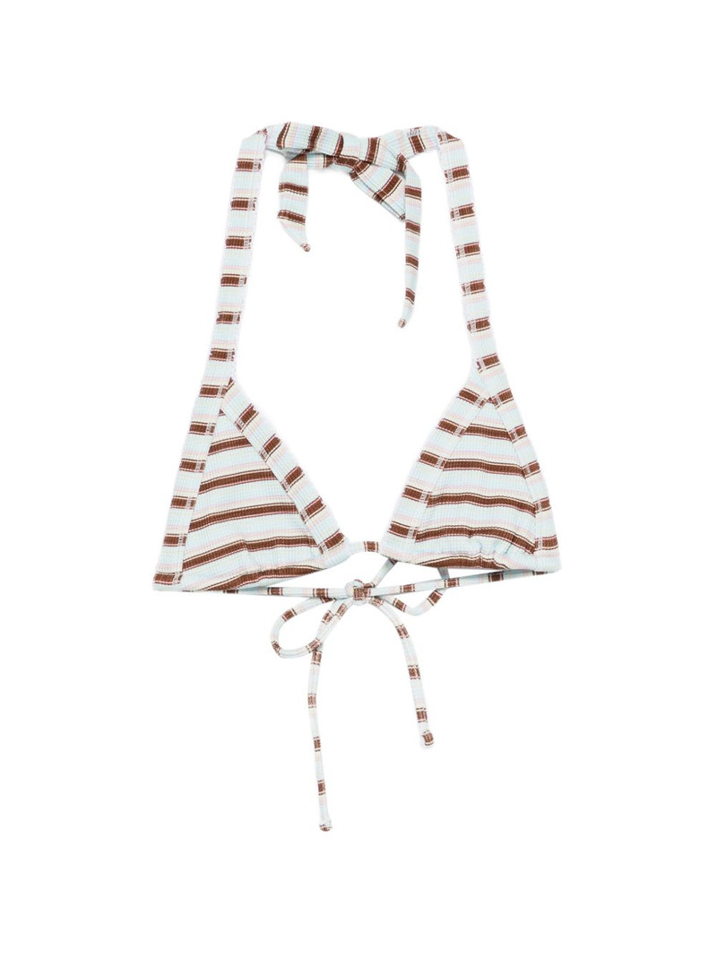 Taite Thermal striped bikini top 1