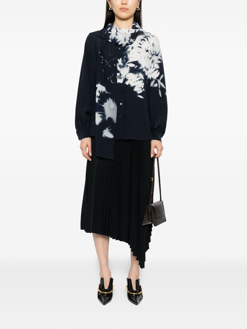 AKRIS wildflower-print silk shirt outlook