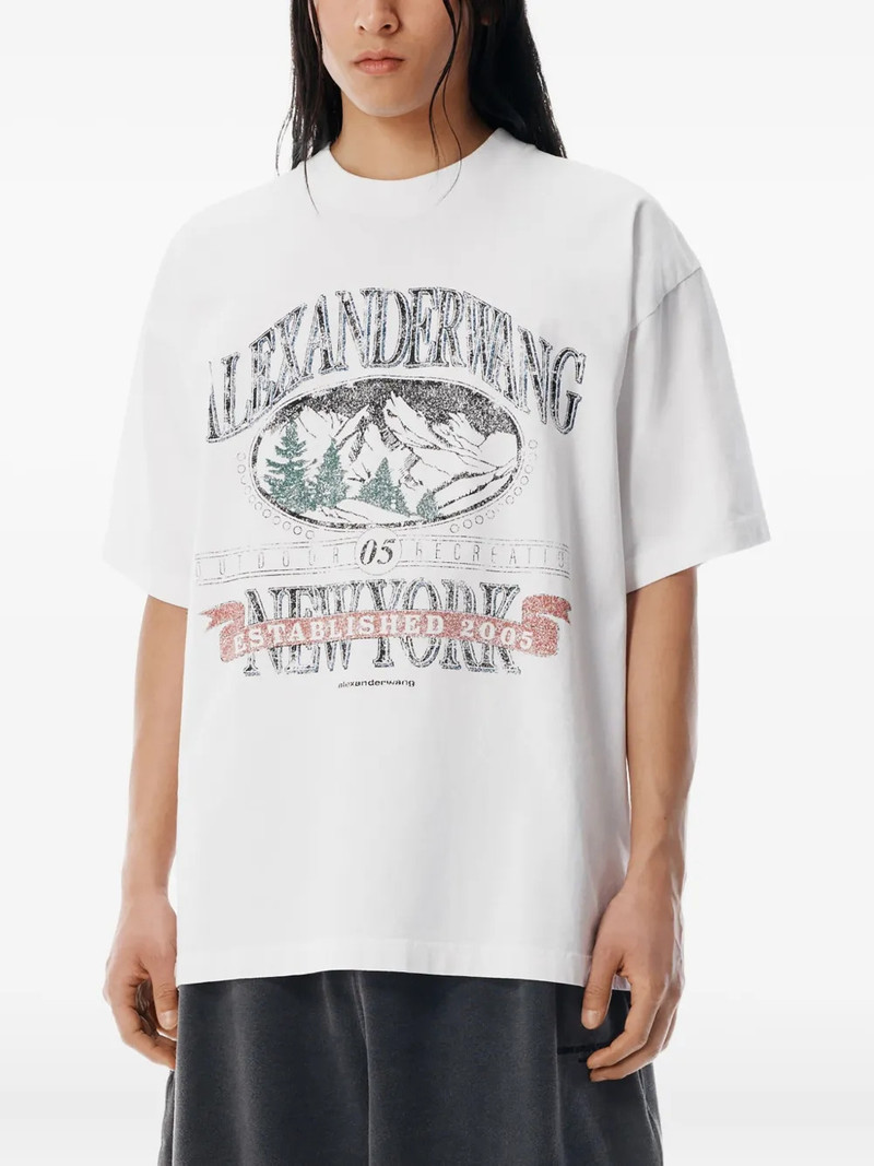 Alexander Wang Sunfade-Effect Wash Jersey Tee outlook