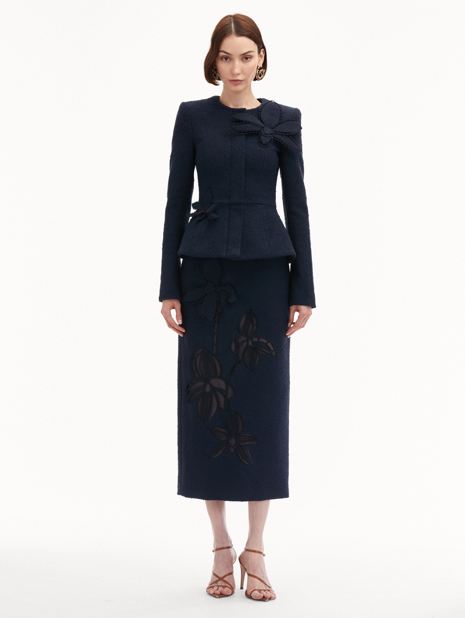 ORCHID EMBROIDERED TWEED JACKET - 3