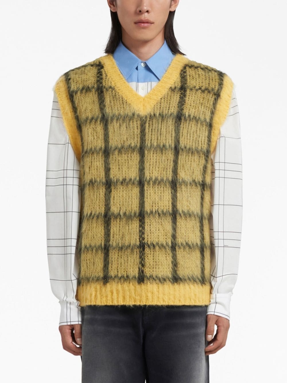 V-neck knitted vest - 2