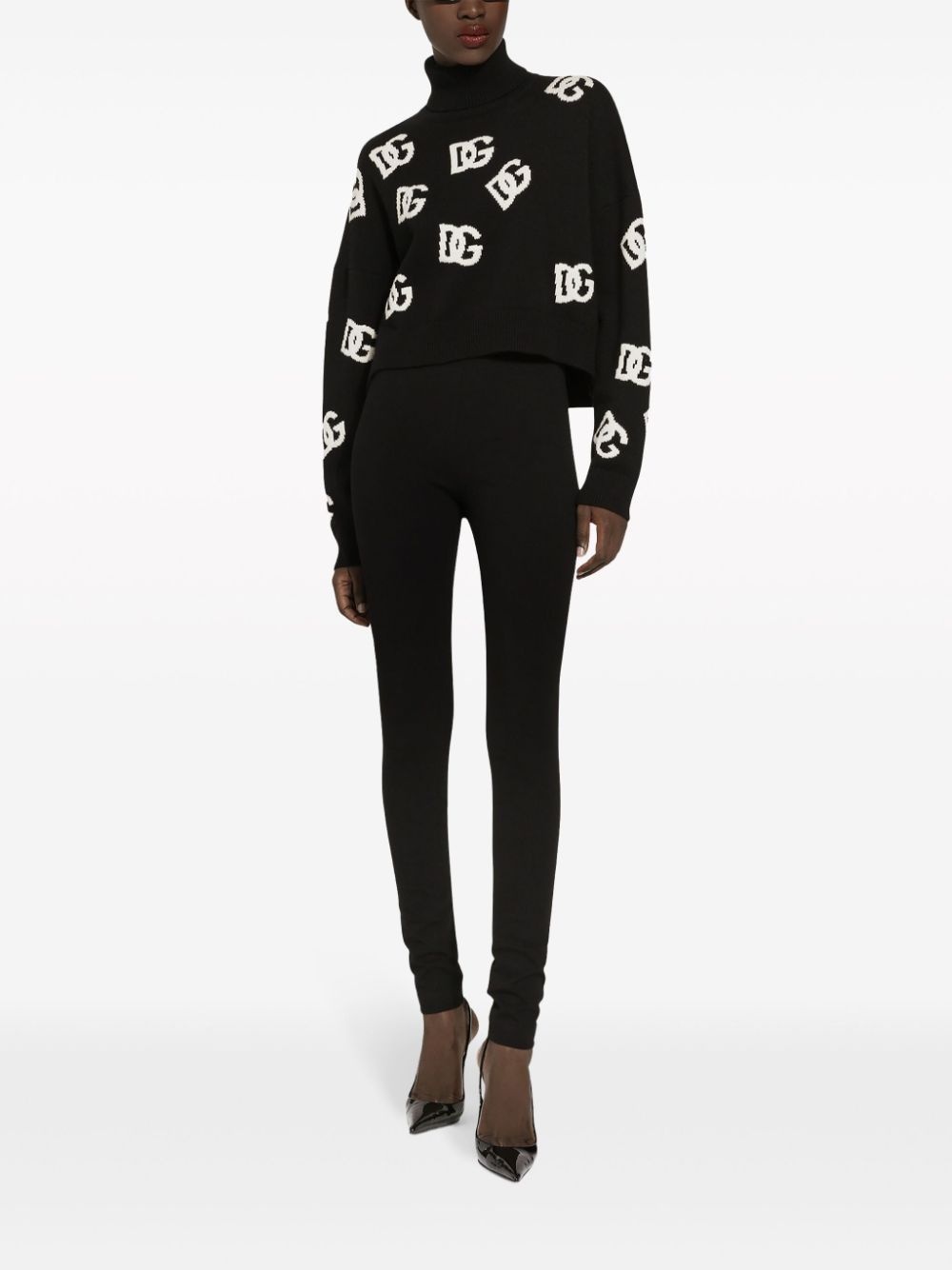 intarsia-knit logo virgin wool jumper - 3