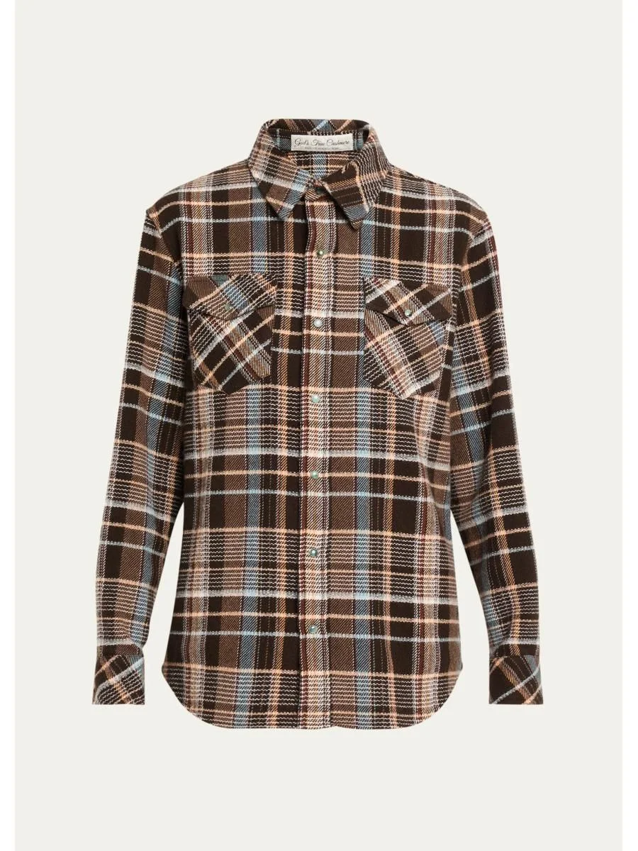 Wilderness Plaid Cashmere Shirt - 1