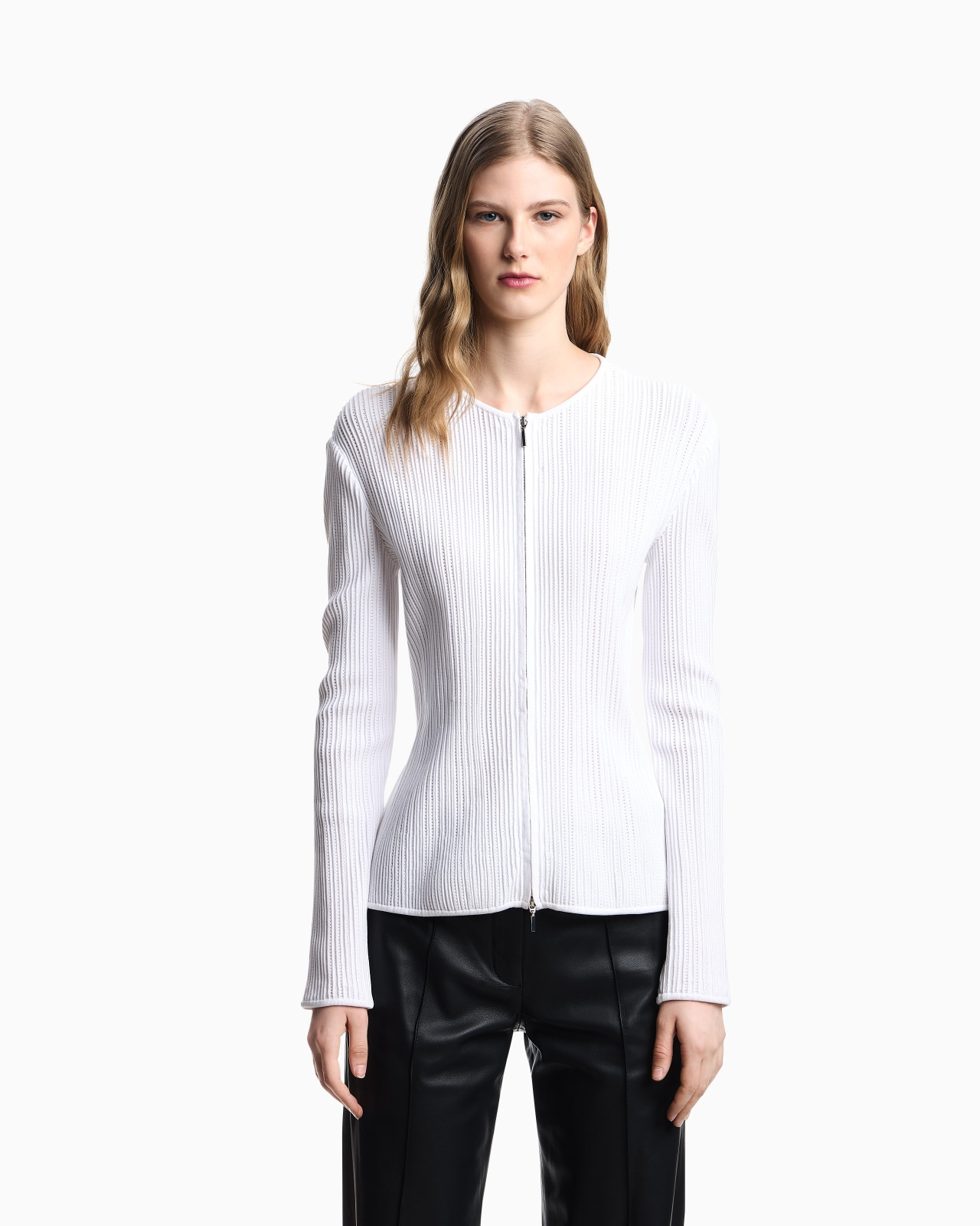 PERFORATED OTTOMAN FABRIC JACKET - 4