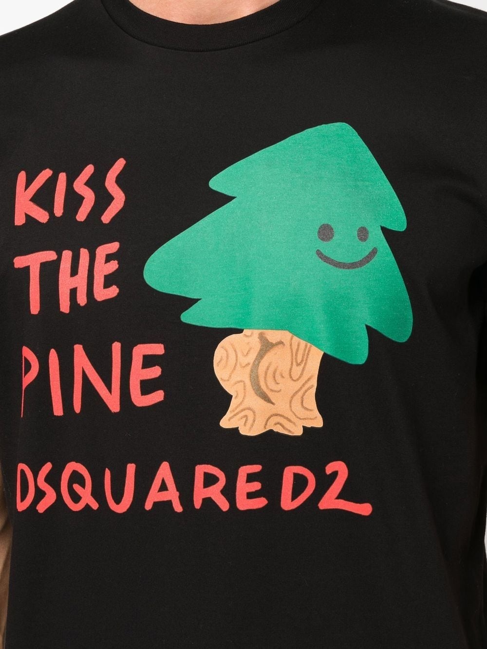 Kiss The Pines cotton T-shirt - 5