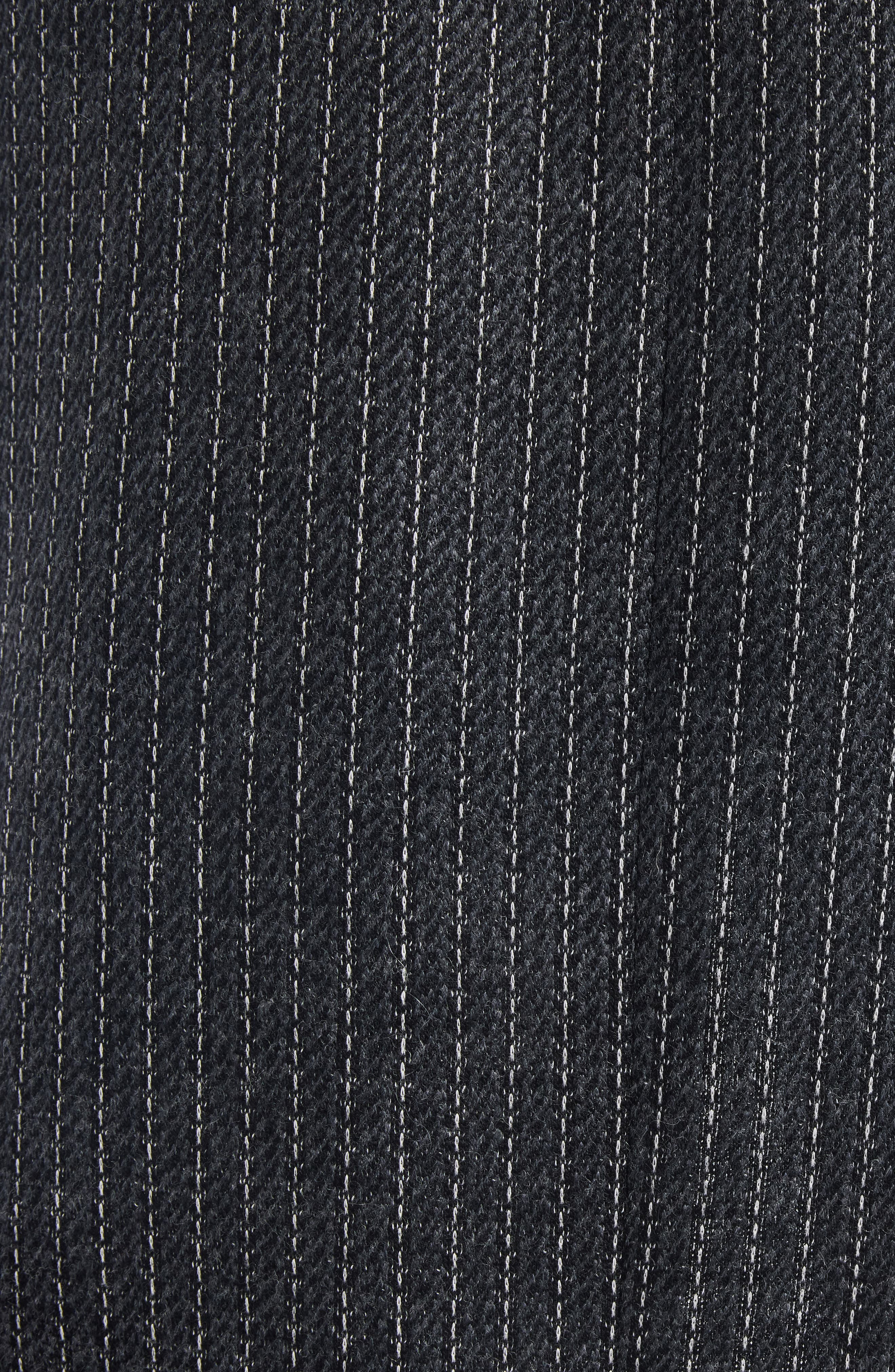 Isabel Marant Reilly Pinstripe Wool Blend Faux Wrap Skirt in Anthracite at Nordstrom - 6