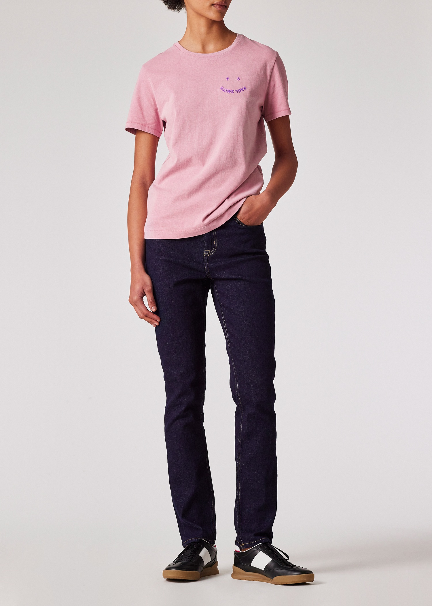 Women's Mauve 'Happy' T-Shirt - 5
