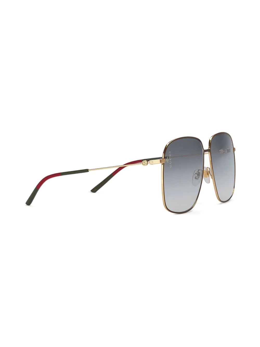 Rectangular-frame metal sunglasses - 2